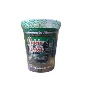 CAPSULAS 4 EN 1 CALCIO DE CORAL, CART. TIBURON, GLUCOSAMINA, AJO CHINO VASO C/150