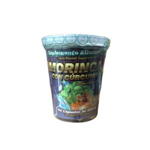 CAPSULAS MORINGA CON CURCUMA VASO C/150