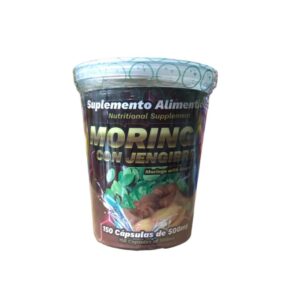 CAPSULAS MORINGA CON JENGIBRE VASO C/150