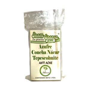 JABON BOOM ESPONJA DE GLICERINA AZUFRE, CONCHA NACAR, TEPEZCOHUITE 1 PZ ATHENEA