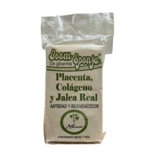 JABON BOOM ESPONJA DE GLICERINA PLACENTA, COLAGENO Y JALEA REAL 1 PZ ATHENEA