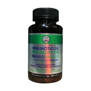COMPRIMIDOS PREBIOTICOS, PROBIOTICOS, VITAMINA C Y JENGIBRE (ADULTO) C/60