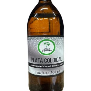 BOTELLA VIDRIO PLATA COLOIDAL 500 ML.