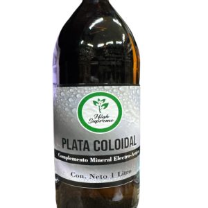 BOTELLA VIDRIO PLATA COLOIDAL 1 LT.