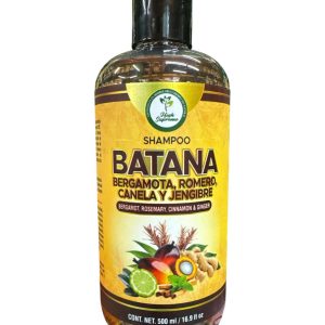 SHAMPOO BATANA, BERGAMOTA, ROMERO, CANELA Y JENGIBRE 500 ML.